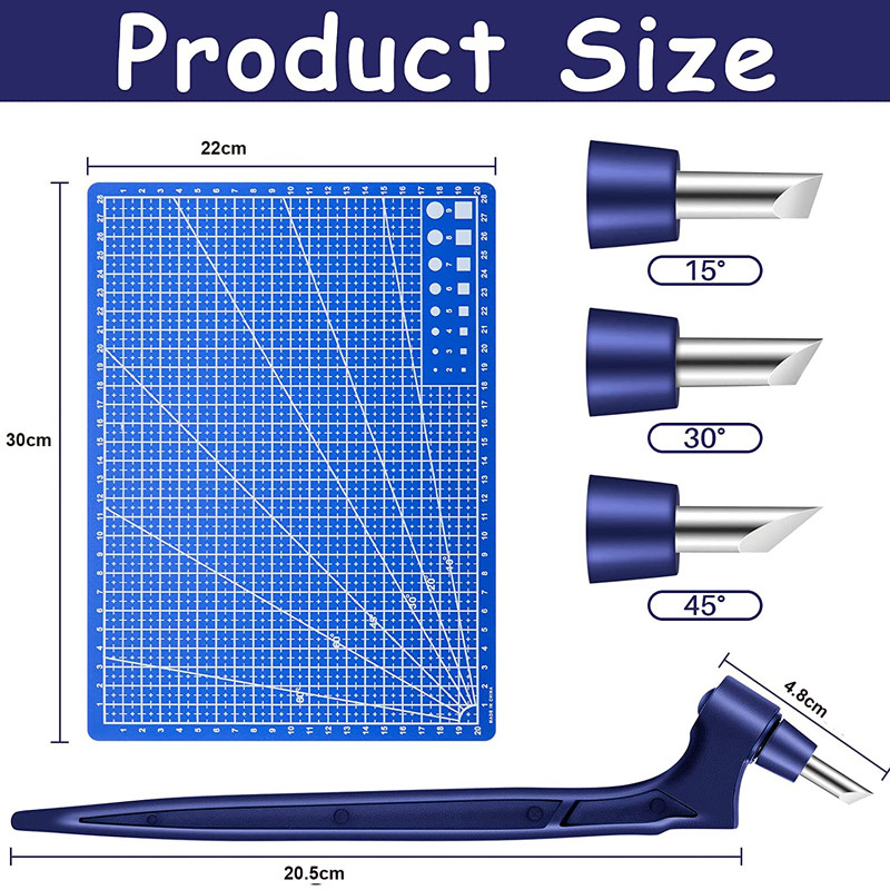 „Pasidaryk pats“ meno rankdarbių pjovimo įrankiai 360 laipsnių besisukantys anglinio plieno ašmenys, popieriaus pjaustytuvas, 3 pakaitinis peilis, pjaustomas popierius, langų gamyba