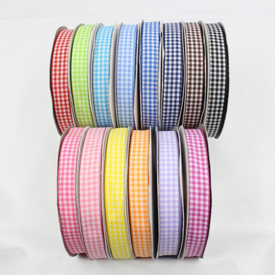 GZ15MM , Panglică din carouri din bumbac 15mm , 10 yards , Materiale lucrate manual DIY , Accesorii pentru îmbrăcăminte Accesorii coafură