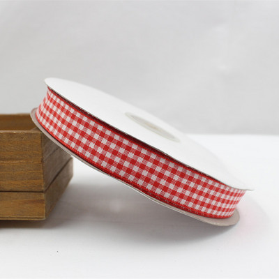 GZ15MM , Kokvilnas rūtainā lente 15 mm , 10 jardi , DIY roku darbs , Apģērbu aksesuāri aksesuāri galvassega