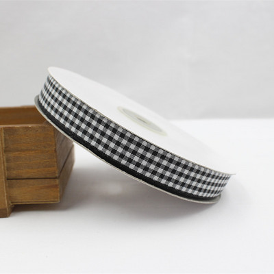 GZ15MM , Kokvilnas rūtainā lente 15 mm , 10 jardi , DIY roku darbs , Apģērbu aksesuāri aksesuāri galvassega