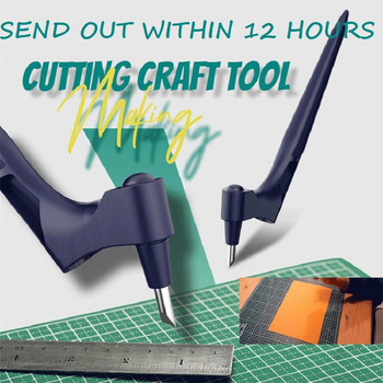 360 Steel Rotating Blade DIY Art Cutting Tool Craft Cutting Knife Safety Cutter Χαρτινομαχαίρι με στυλό κοπής λεπίδων 3 τμχ