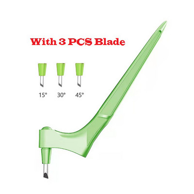 360 Tērauda rotējošs asmens, DIY Art griešanas rīks Amatniecības griešanas nazis Drošības griezējs Papīra nazis ar 3 gab asmeņiem griešanas pildspalva