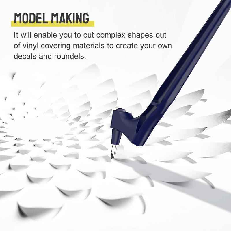 360 Tērauda rotējošs asmens, DIY Art griešanas rīks Amatniecības griešanas nazis Drošības griezējs Papīra nazis ar 3 gab asmeņiem griešanas pildspalva