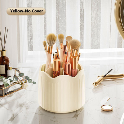 Περιστρεφόμενη 360 μοιρών πινέλο μακιγιάζ θήκη καλλυντικών με καπάκι για νεσεσέρ Πολυλειτουργική θήκη για στυλό Κύπελλο αποθήκευσης για τα χείλη