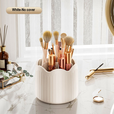 Περιστρεφόμενη 360 μοιρών πινέλο μακιγιάζ θήκη καλλυντικών με καπάκι για νεσεσέρ Πολυλειτουργική θήκη για στυλό Κύπελλο αποθήκευσης για τα χείλη