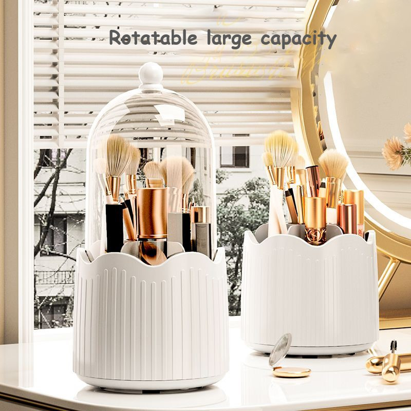 Περιστρεφόμενη 360 μοιρών πινέλο μακιγιάζ θήκη καλλυντικών με καπάκι για νεσεσέρ Πολυλειτουργική θήκη για στυλό Κύπελλο αποθήκευσης για τα χείλη