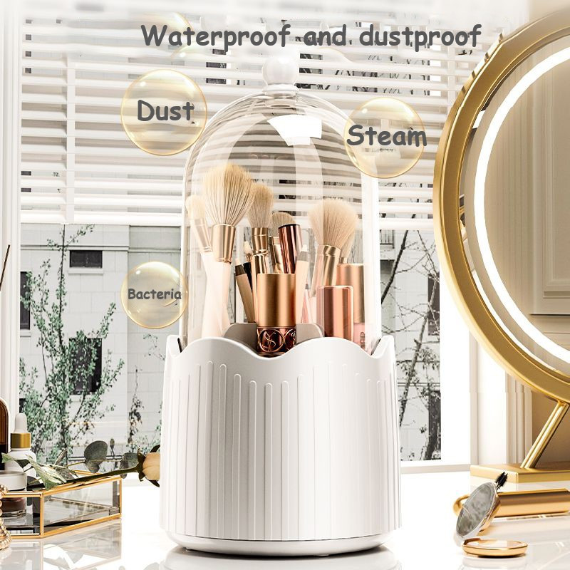 Περιστρεφόμενη 360 μοιρών πινέλο μακιγιάζ θήκη καλλυντικών με καπάκι για νεσεσέρ Πολυλειτουργική θήκη για στυλό Κύπελλο αποθήκευσης για τα χείλη