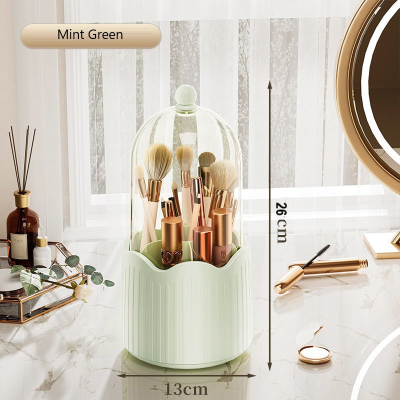 Περιστρεφόμενη 360 μοιρών πινέλο μακιγιάζ θήκη καλλυντικών με καπάκι για νεσεσέρ Πολυλειτουργική θήκη για στυλό Κύπελλο αποθήκευσης για τα χείλη