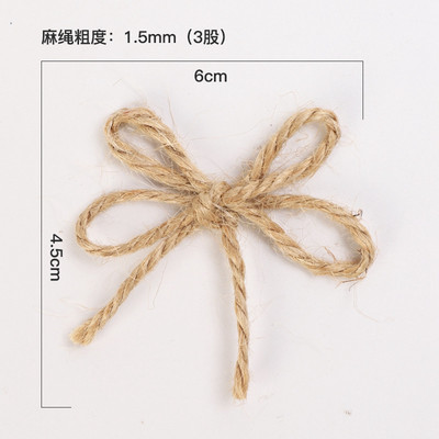 5/10 τμχ Συσκευασία δώρου Vintage κορδέλα από γιούτα Φιόγκοι για χειροτεχνίες DIY από φυσική γιούτα λινάτσα κορδέλα δαντέλα Χριστουγεννιάτικη διακόσμηση γάμου Σπίτι