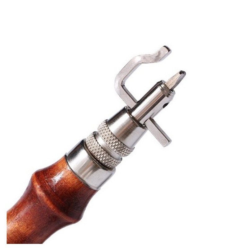 7 in 1 Pro Leather Craft Groover Crease Ādas sašūšanas rīks malas presēšanas komplekts Regulējams šuvums Ādas apstrādes šūšanas instrumenti