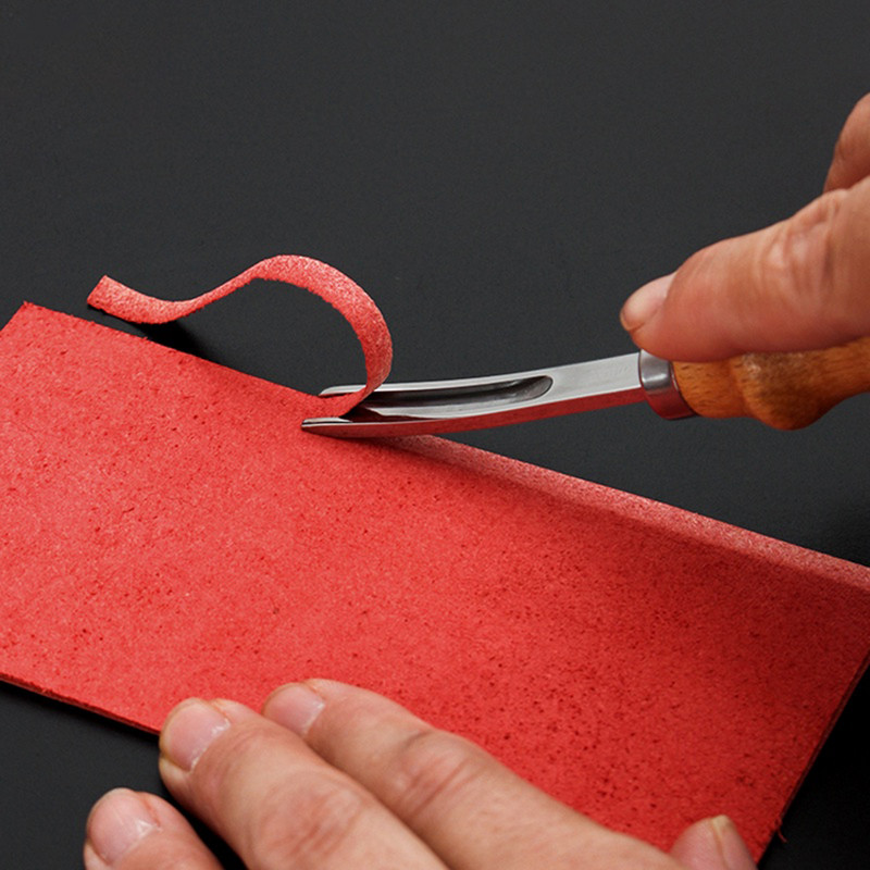 A4mm A6mm A8mm A10mm Praktikus Bőr Craft Edge Beveler Lekerekítő Kés Barkácsolás Kézi Vágó Kézi Szerszám fa fogantyúval