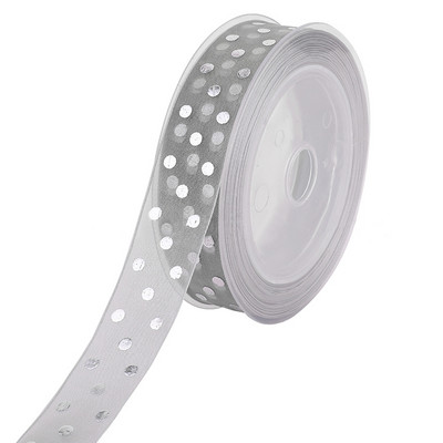 5m/lot 25mm visokokvalitetne bronzane točkice vrpce od organze za vjenčanja Božićni ukrasi buket darovi mašna DIY vrpca