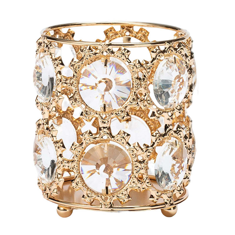 Kristāla aplauzums nagu mākslas otiņas cilindra dekors ar lielu atveri darbvirsmas uzglabāšanas spainis zīmuļu pildspalvas rotaslietu turētājam Guļamistaba