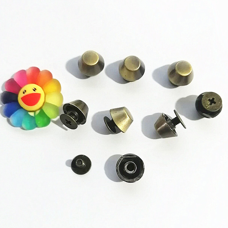 XUNZHE 20 τεμ. 10*5,5*6 χιλιοστά Αποσκευή Δέρμα μέταλλο Υλικό κράματος Βίδα καρφί Καμπύλη επιφάνειαΠιτσίνιαΖώνη/λουράκι Κεφαλή Πριτσίνια/Βάση συσκευασίας