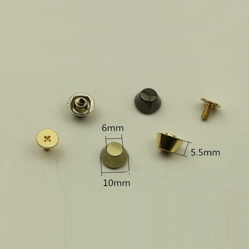 XUNZHE 20 τεμ. 10*5,5*6 χιλιοστά Αποσκευή Δέρμα μέταλλο Υλικό κράματος Βίδα καρφί Καμπύλη επιφάνειαΠιτσίνιαΖώνη/λουράκι Κεφαλή Πριτσίνια/Βάση συσκευασίας