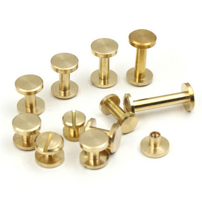 20Gb plakne/loka misiņa skrūvējamas kniedes DIY bagāžas ādas aksesuāri skrūvējama siksna nagu skrūve sprādze Albuma iesiešanas grāmatu tapas