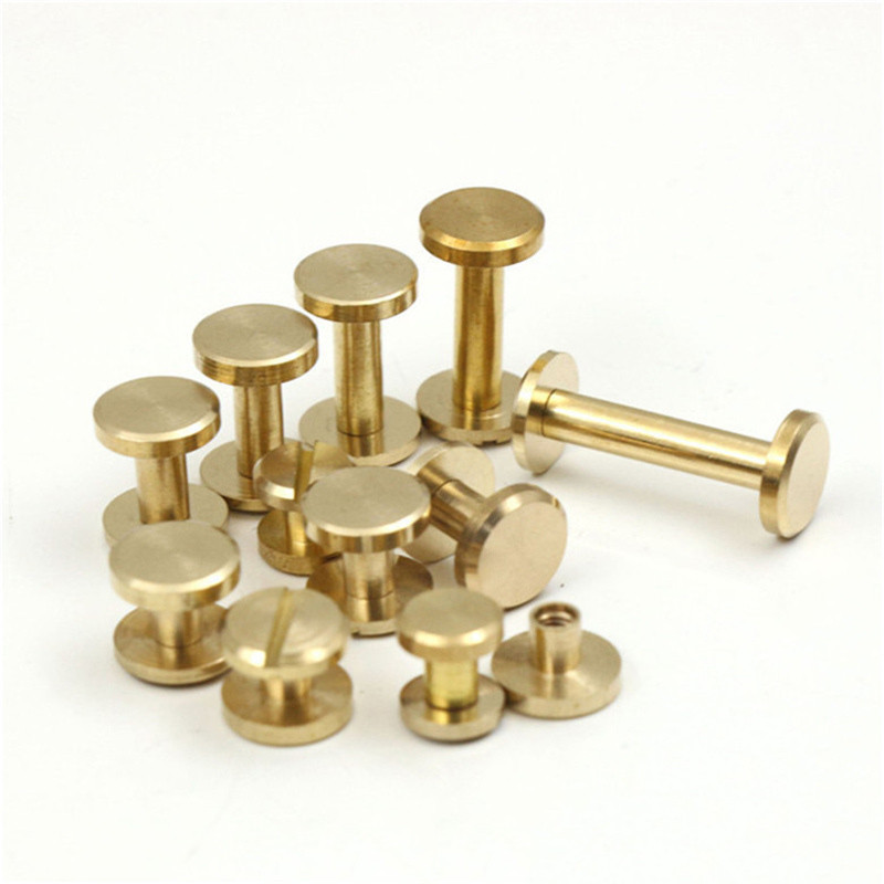 20Gb plakne/loka misiņa skrūvējamas kniedes DIY bagāžas ādas aksesuāri skrūvējama siksna nagu skrūve sprādze Albuma iesiešanas grāmatu tapas