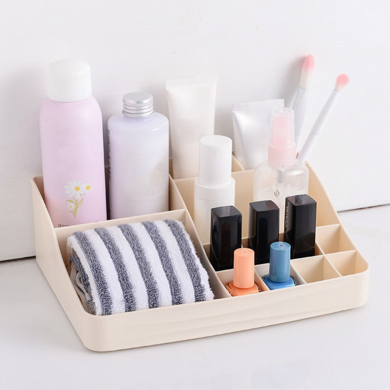 Desktop Sudries Storage Box Aplauzuma organizators kosmētikas otu uzglabāšanai Mājas birojs Vannas istabas uzglabāšanas kastes režģi