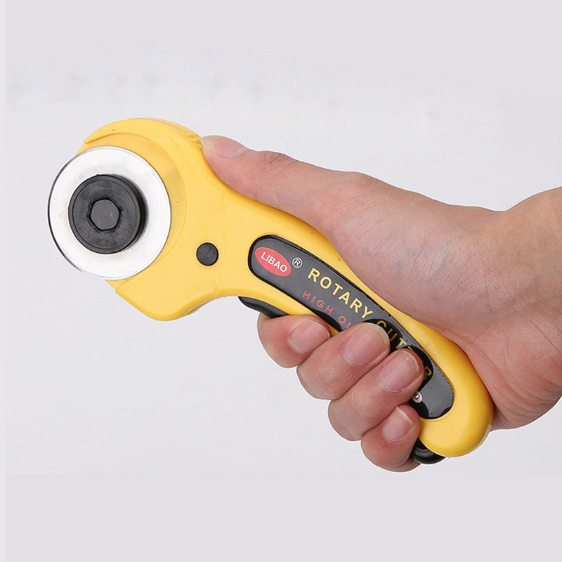 Leathercraft 45 mm rotējošais griezējs Ādas griešanas rīks Ādas amatniecības audums apļveida asmens nazis DIY savārstījums šūšana stepēšana