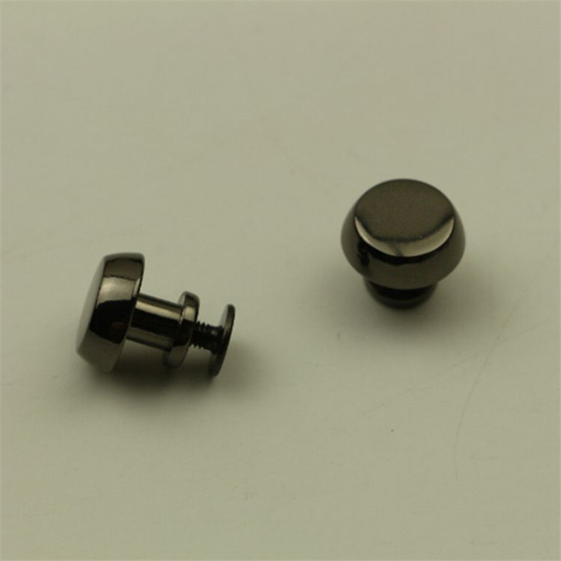 XUNZHE 10Gb 12,5 * 10 mm lokveida skrūvju kniede DIY rokām darināta ādas soma kurpes Apavu apdares sprādzes pēdas ādas skrūve rotā kniede