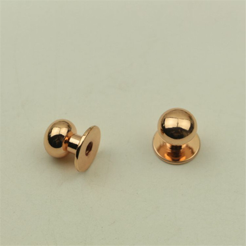 XUNZHE 10 gab 12*10mm Rozā zelta vara knupja nagla Mūku Galva Skrūves Ādas Josta Maks Somas Aksesuāri Pogas Apģērbam