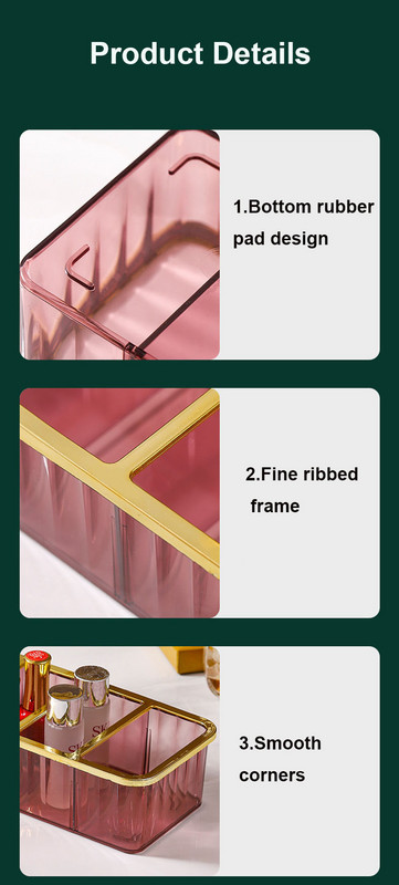 Akrüülist kosmeetikakarp 5 ruudustikuga kihiline meigihoidik, riiulikonteiner lauaarvuti huulepulk parfüüm ülikvaliteetne