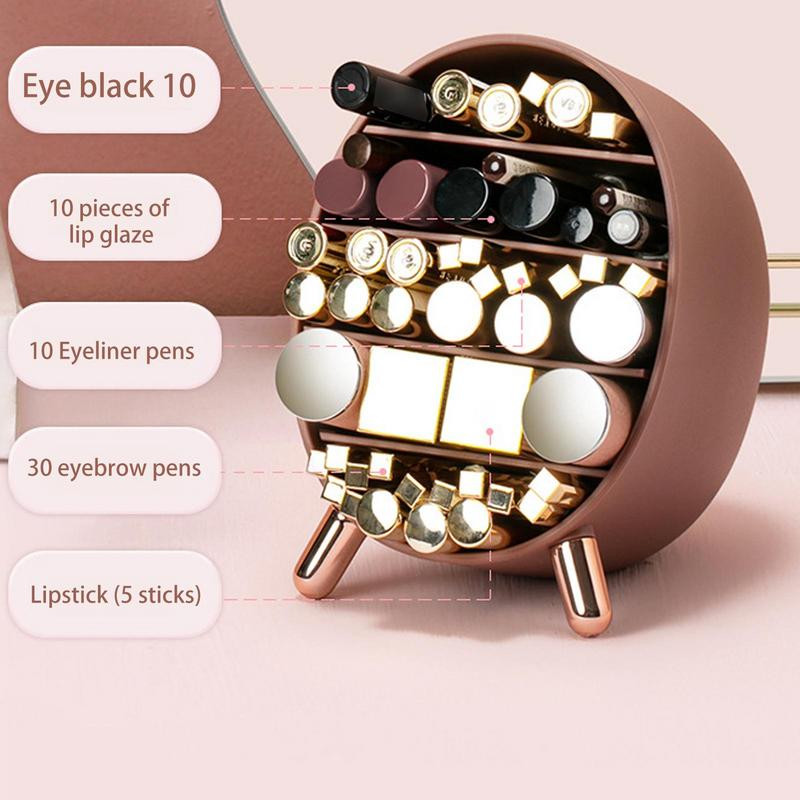 Lūpu krāsas turētājs Display Rack Case Kosmētiskā nagu laka Make Up Organizer Box Aplauzums Organizer