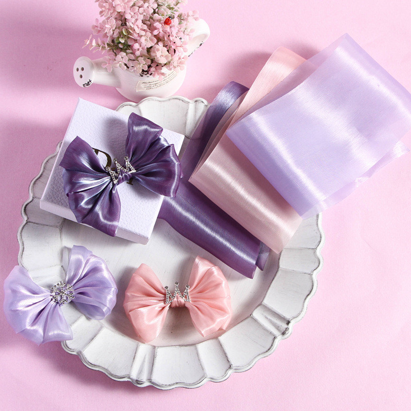 3 yards Symphony Smooth satīna lente DIY Matu aksesuāri Lociņi Materiāls Dāvanu Pušķis Iepakojums Lentes Apģērbu Šūšanas Piegriezumi