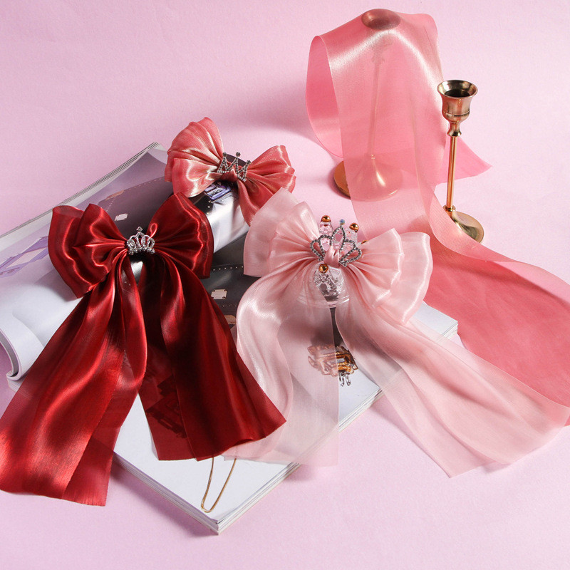 3 yards Symphony Smooth satīna lente DIY Matu aksesuāri Lociņi Materiāls Dāvanu Pušķis Iepakojums Lentes Apģērbu Šūšanas Piegriezumi