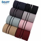 Divpusējas ģeometriskas režģa auduma lentes 5 jardi M-21510-536 DIY Crafts, matu sprādzes, apģērbu aksesuāri un šūšanas dekorācijas