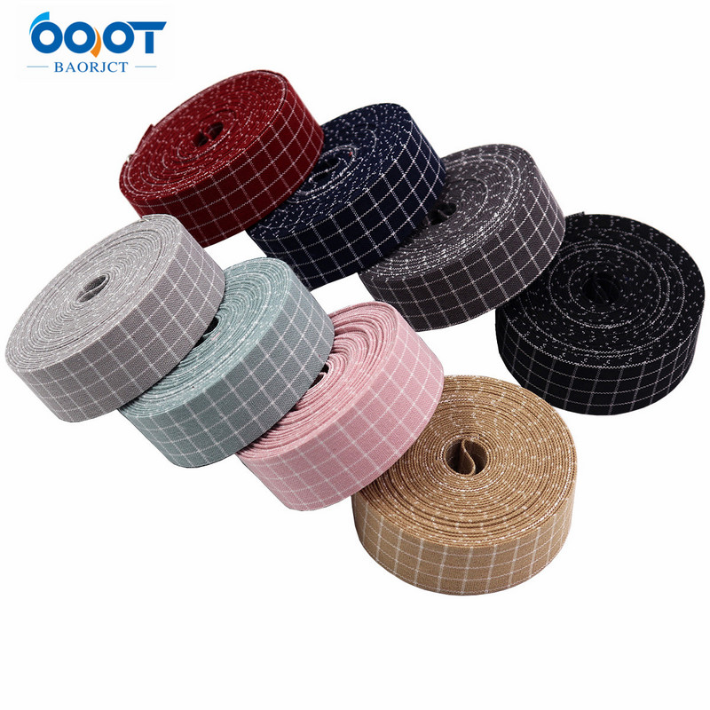 Divpusējas ģeometriskas režģa auduma lentes 5 jardi M-21510-536 DIY Crafts, matu sprādzes, apģērbu aksesuāri un šūšanas dekorācijas