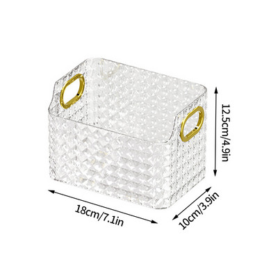 Pretty Makeup Organizer Caurspīdīga kosmētikas uzglabāšanas kastīte Aplauzuma otiņas Turētājs Lūpu krāsas organizators Darbvirsmas Dažādi Organizācija