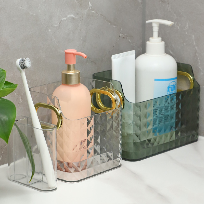 Pretty Makeup Organizer Caurspīdīga kosmētikas uzglabāšanas kastīte Aplauzuma otiņas Turētājs Lūpu krāsas organizators Darbvirsmas Dažādi Organizācija