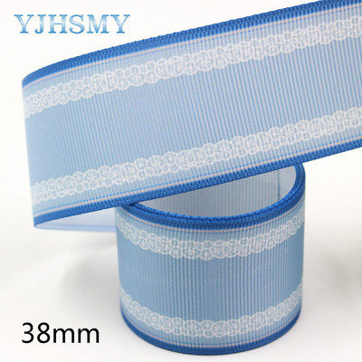 20406-245 1-1/2”Punktu ziedu raksts Lente , 5 jardi DIY roku darbs matu aksesuāri Materiāls , Loku rotājumu lentes