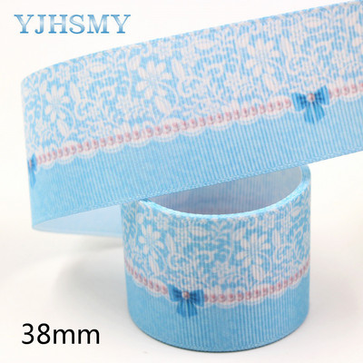 20406-245 1-1/2”Punktu ziedu raksts Lente , 5 jardi DIY roku darbs matu aksesuāri Materiāls , Loku rotājumu lentes