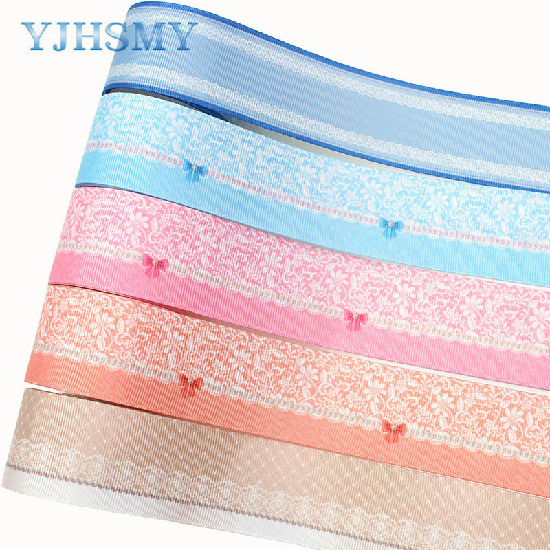 20406-245 1-1/2”Punktu ziedu raksts Lente , 5 jardi DIY roku darbs matu aksesuāri Materiāls , Loku rotājumu lentes