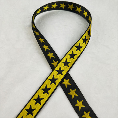 5 jardi 25 mm(1 collas) Etniskās izšūšanas zvaigznes Žakarda lente Vintage Boho mežģīņu apdare Apģērbu soma Aksesuāri Izšūti DIY Materiāls