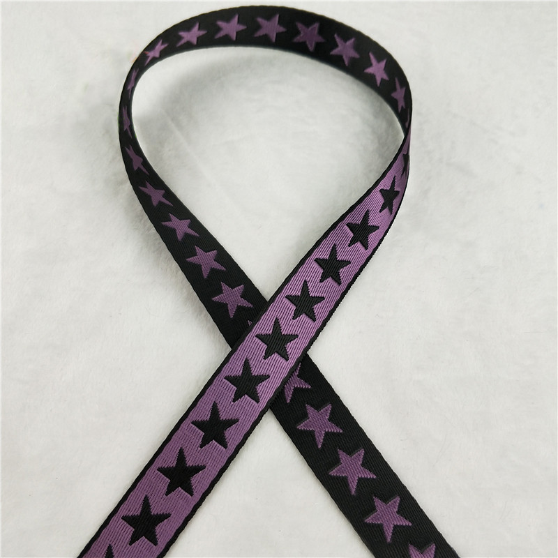 5 jardi 25 mm(1 collas) Etniskās izšūšanas zvaigznes Žakarda lente Vintage Boho mežģīņu apdare Apģērbu soma Aksesuāri Izšūti DIY Materiāls