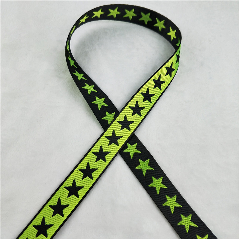 5 jardi 25 mm(1 collas) Etniskās izšūšanas zvaigznes Žakarda lente Vintage Boho mežģīņu apdare Apģērbu soma Aksesuāri Izšūti DIY Materiāls