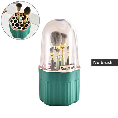 Ins rotējošs aplauzuma otu glāžu turētājs uzglabāšanas kastes organizators, daudzfunkcionāls darbvirsmas uzacu zīmuļa grima otiņas turētājs