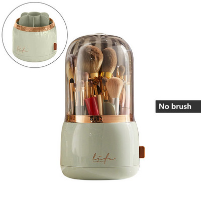 Ins rotējošs aplauzuma otu glāžu turētājs uzglabāšanas kastes organizators, daudzfunkcionāls darbvirsmas uzacu zīmuļa grima otiņas turētājs