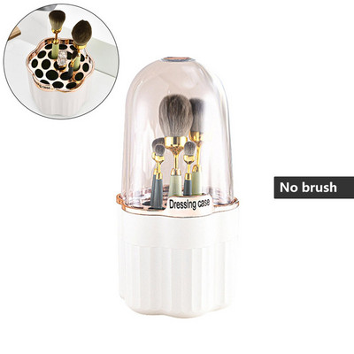 Ins rotējošs aplauzuma otu glāžu turētājs uzglabāšanas kastes organizators, daudzfunkcionāls darbvirsmas uzacu zīmuļa grima otiņas turētājs