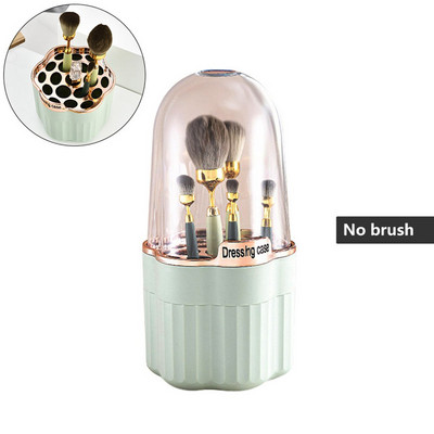 Ins rotējošs aplauzuma otu glāžu turētājs uzglabāšanas kastes organizators, daudzfunkcionāls darbvirsmas uzacu zīmuļa grima otiņas turētājs