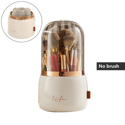 Ins rotējošs aplauzuma otu glāžu turētājs uzglabāšanas kastes organizators, daudzfunkcionāls darbvirsmas uzacu zīmuļa grima otiņas turētājs