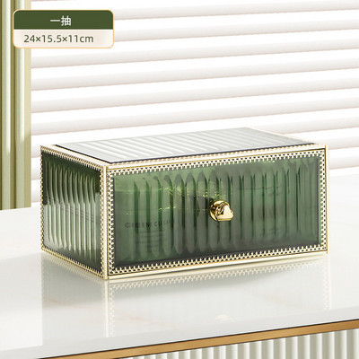 Ακρυλικό κιβώτιο οργάνωσης μακιγιάζ Κρυσταλλική θήκη αποθήκευσης καλλυντικών αδιάβροχη βούρτσα κραγιόν, ανθεκτική στη σκόνη, κοσμήματα Οργάνωση περιποίησης δέρματος