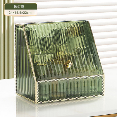 Ακρυλικό κιβώτιο οργάνωσης μακιγιάζ Κρυσταλλική θήκη αποθήκευσης καλλυντικών αδιάβροχη βούρτσα κραγιόν, ανθεκτική στη σκόνη, κοσμήματα Οργάνωση περιποίησης δέρματος