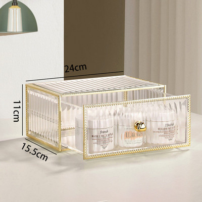 Ακρυλικό κιβώτιο οργάνωσης μακιγιάζ Κρυσταλλική θήκη αποθήκευσης καλλυντικών αδιάβροχη βούρτσα κραγιόν, ανθεκτική στη σκόνη, κοσμήματα Οργάνωση περιποίησης δέρματος