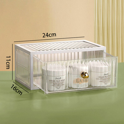 Ακρυλικό κιβώτιο οργάνωσης μακιγιάζ Κρυσταλλική θήκη αποθήκευσης καλλυντικών αδιάβροχη βούρτσα κραγιόν, ανθεκτική στη σκόνη, κοσμήματα Οργάνωση περιποίησης δέρματος