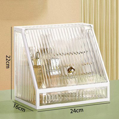 Ακρυλικό κιβώτιο οργάνωσης μακιγιάζ Κρυσταλλική θήκη αποθήκευσης καλλυντικών αδιάβροχη βούρτσα κραγιόν, ανθεκτική στη σκόνη, κοσμήματα Οργάνωση περιποίησης δέρματος