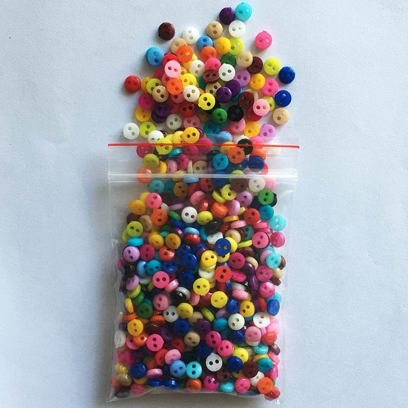 Kuum müük 6mm 9mm 11mm 12mm dekoratiivsed nööbid näputöö jaoks Vaigu plastist nupp nukkudele Scrapbooking õmblusnööbid 2 auku